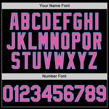 Load image into Gallery viewer, Custom Black Pink-Sky Blue 3D Pattern Design Gradient Style Twinkle Star Authentic Baseball Jersey