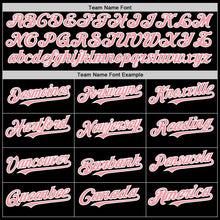 Load image into Gallery viewer, Custom Black Medium Pink-White 3D Pattern Design Gradient Style Twinkle Star Authentic Baseball Jersey