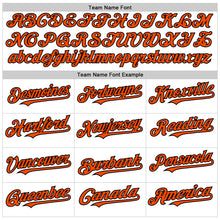 Load image into Gallery viewer, Custom White Orange-Black 3D Pattern Design Gradient Style Twinkle Star Authentic Baseball Jersey