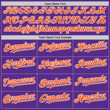 Load image into Gallery viewer, Custom Purple Orange-White 3D Pattern Design Gradient Style Twinkle Star Authentic Baseball Jersey