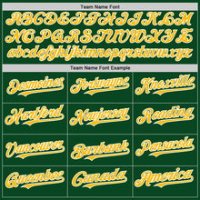 Load image into Gallery viewer, Custom Green Gold-White 3D Pattern Design Gradient Style Twinkle Star Authentic Baseball Jersey