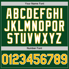Load image into Gallery viewer, Custom Green Gold-White 3D Pattern Design Gradient Style Twinkle Star Authentic Baseball Jersey