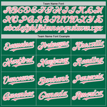Load image into Gallery viewer, Custom Kelly Green Medium Pink-White 3D Pattern Design Gradient Style Twinkle Star Authentic Baseball Jersey