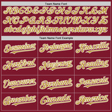 Load image into Gallery viewer, Custom Crimson Old Gold-White 3D Pattern Design Gradient Style Twinkle Star Authentic Baseball Jersey