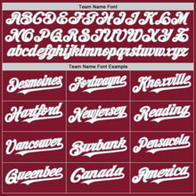 Load image into Gallery viewer, Custom Crimson White-Gray 3D Pattern Design Gradient Style Twinkle Star Authentic Baseball Jersey