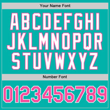 Load image into Gallery viewer, Custom Aqua Pink-White 3D Pattern Design Gradient Style Twinkle Star Authentic Baseball Jersey