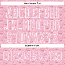 Load image into Gallery viewer, Custom Light Pink White 3D Pattern Design Animal Cat Authentic Baseball Jersey