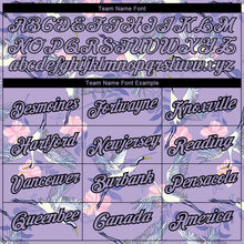 Load image into Gallery viewer, Custom Purple Black 3D Pattern Design Animal Crane Performance T-Shirt