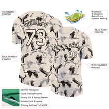 Load image into Gallery viewer, Custom Cream Black 3D Pattern Design Animal Crane Performance T-Shirt