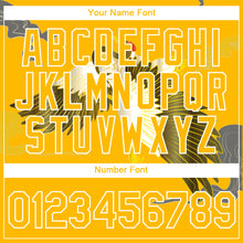 Load image into Gallery viewer, Custom Gold White 3D Pattern Design Animal Crane Performance T-Shirt