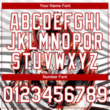 Load image into Gallery viewer, Custom White Red 3D Pattern Design Animal Wolf Authentic Baseball Jersey