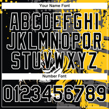 Load image into Gallery viewer, Custom Black Yellow-White 3D Pattern Design Animal Tiger Authentic Baseball Jersey