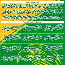 Load image into Gallery viewer, Custom Yellow Kelly Green-White 3D Pattern Design Animal Eagle Authentic Baseball Jersey