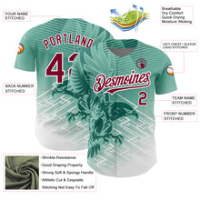 Load image into Gallery viewer, Custom Teal Crimson-White 3D Pattern Design Animal Eagle Authentic Baseball Jersey