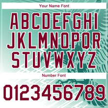 Load image into Gallery viewer, Custom Teal Crimson-White 3D Pattern Design Animal Eagle Authentic Baseball Jersey