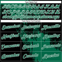 Load image into Gallery viewer, Custom Kelly Green Black-White 3D Pattern Design Abstract Brush Stroke Performance T-Shirt