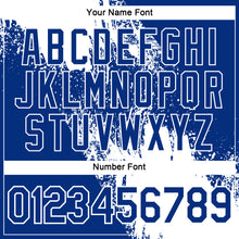 Load image into Gallery viewer, Custom White Royal 3D Pattern Design Abstract Brush Stroke Performance T-Shirt