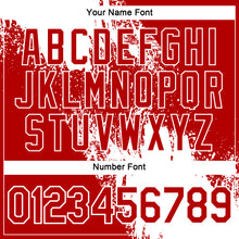 Load image into Gallery viewer, Custom White Red 3D Pattern Design Abstract Brush Stroke Performance T-Shirt