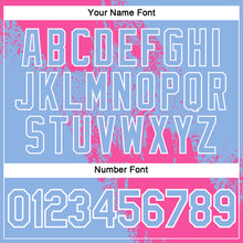 Load image into Gallery viewer, Custom Pink Light Blue-White 3D Pattern Design Abstract Brush Stroke Performance T-Shirt