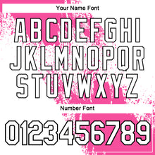 Load image into Gallery viewer, Custom Pink White-Black 3D Pattern Design Abstract Brush Stroke Performance T-Shirt