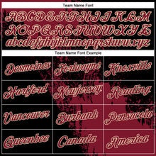 Load image into Gallery viewer, Custom Crimson Black-Cream 3D Pattern Design Abstract Brush Stroke Performance T-Shirt