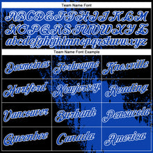 Load image into Gallery viewer, Custom Thunder Blue Black-White 3D Pattern Design Abstract Brush Stroke Performance T-Shirt