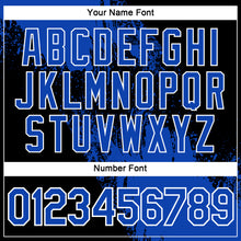 Load image into Gallery viewer, Custom Thunder Blue Black-White 3D Pattern Design Abstract Brush Stroke Performance T-Shirt