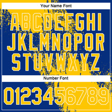 Load image into Gallery viewer, Custom Yellow Royal-White 3D Pattern Design Abstract Brush Stroke Performance T-Shirt