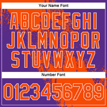 Load image into Gallery viewer, Custom Orange Purple-White 3D Pattern Design Abstract Brush Stroke Performance T-Shirt