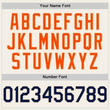 Load image into Gallery viewer, Custom Cream Navy-Orange 3D Pattern Design Confetti Authentic Baseball Jersey