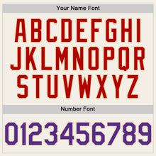 Load image into Gallery viewer, Custom Cream Purple-Red 3D Pattern Design Confetti Authentic Baseball Jersey