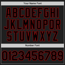 Load image into Gallery viewer, Custom Black Red 3D Pattern Design Confetti Authentic Baseball Jersey