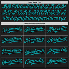 Load image into Gallery viewer, Custom Black Teal-Gold 3D Pattern Design Confetti Authentic Baseball Jersey
