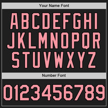 Load image into Gallery viewer, Custom Black Medium Pink 3D Pattern Design Confetti Authentic Baseball Jersey