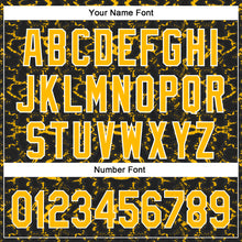 Load image into Gallery viewer, Custom Black Gold-White 3D Pattern Design Abstract Tiger And Zebra Authentic Baseball Jersey