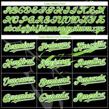 Load image into Gallery viewer, Custom Black Neon Green-White 3D Pattern Design Lightning Authentic Baseball Jersey