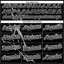Load image into Gallery viewer, Custom Black Gray-White 3D Pattern Design Lightning Authentic Baseball Jersey