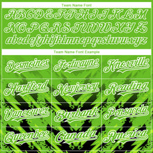 Load image into Gallery viewer, Custom Aurora Green Black-White 3D Pattern Design Abstract Arrow Authentic Baseball Jersey