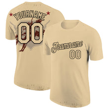 Load image into Gallery viewer, Custom City Cream Black 3D Pattern Design Cowboy Rodeo Performance T-Shirt