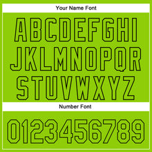 Load image into Gallery viewer, Custom Neon Green Black 3D Pattern Design Rave Halloween Pumpkin Authentic Baseball Jersey