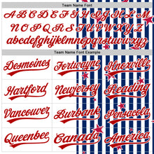 Load image into Gallery viewer, Custom White Red-Royal 3D American Flag Stars Authentic Baseball Jersey