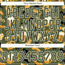 Load image into Gallery viewer, Custom Olive White 3D Pattern Design Oktoberfest Beer Festival Performance T-Shirt