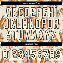 Load image into Gallery viewer, Custom Cream Black 3D Pattern Design Beer Performance T-Shirt