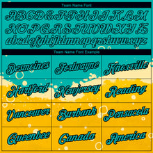 Load image into Gallery viewer, Custom Aqua Yellow-Black 3D Pattern Design Beer Performance T-Shirt