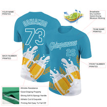 Load image into Gallery viewer, Custom Panther Blue White 3D Pattern Design Oktoberfest Beer Festival Performance T-Shirt