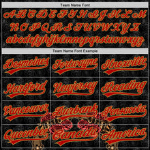 Load image into Gallery viewer, Custom Black Old Gold-Red 3D Pattern Design Gothic Style Gun With Rose Authentic Baseball Jersey