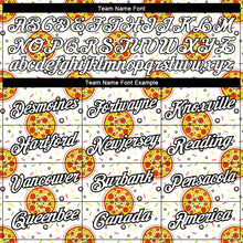 Load image into Gallery viewer, Custom White Black 3D Pattern Design Food Pizza Performance T-Shirt