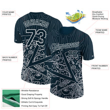 Load image into Gallery viewer, Custom Navy White 3D Pattern Design Food Pizza Performance T-Shirt