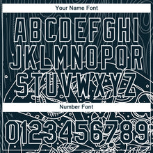 Load image into Gallery viewer, Custom Navy White 3D Pattern Design Food Pizza Performance T-Shirt