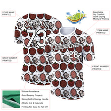 Load image into Gallery viewer, Custom White Black 3D Pattern Design Food Pizza Performance T-Shirt